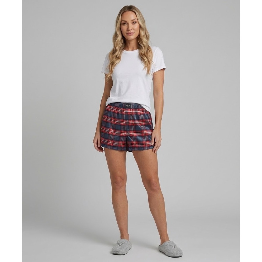 American Eagle Plaid Satin Boxer Shorts
